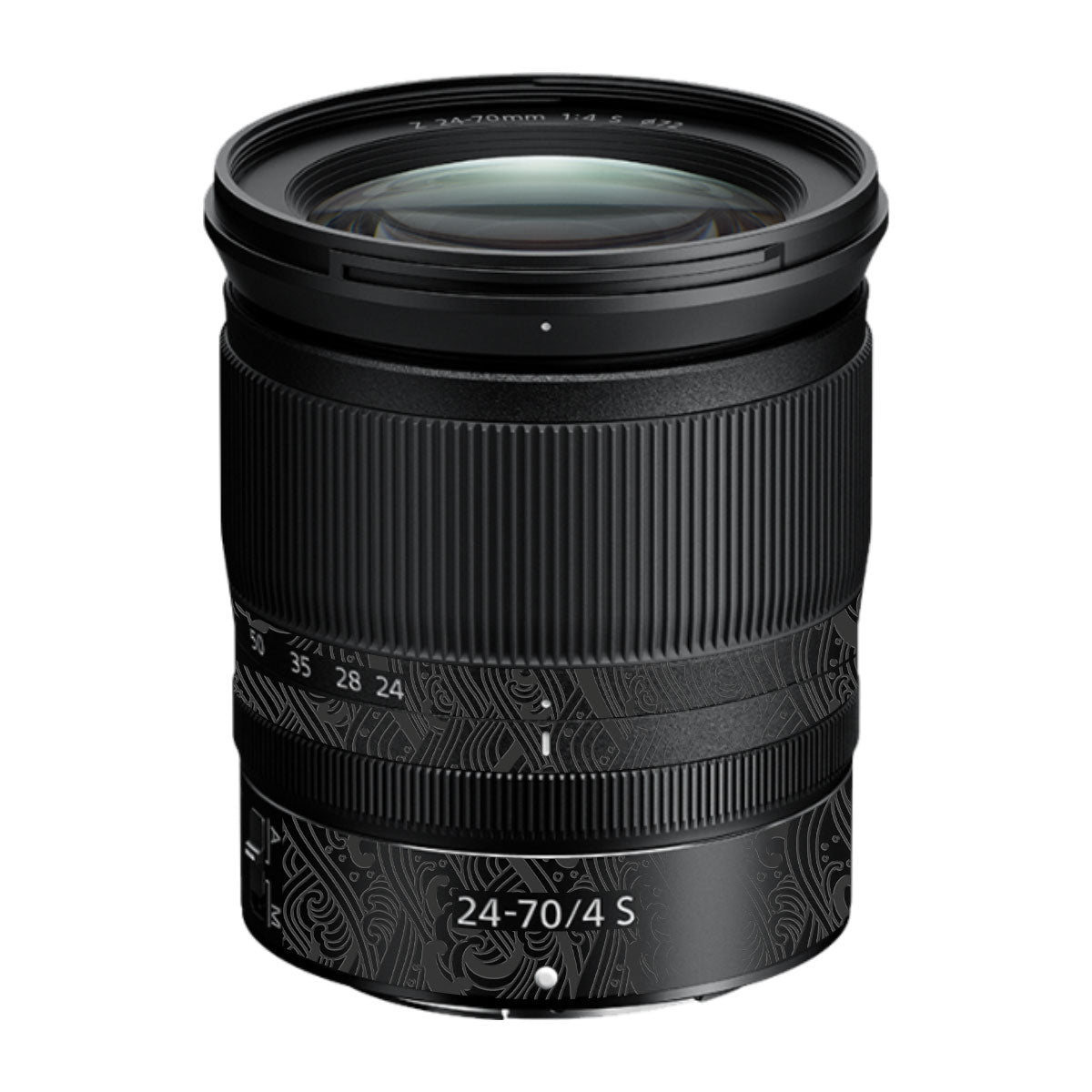 Textured Matte Charcoal Nikon Nikkor Z 24-70mm F/4 S Camera Lens Skin