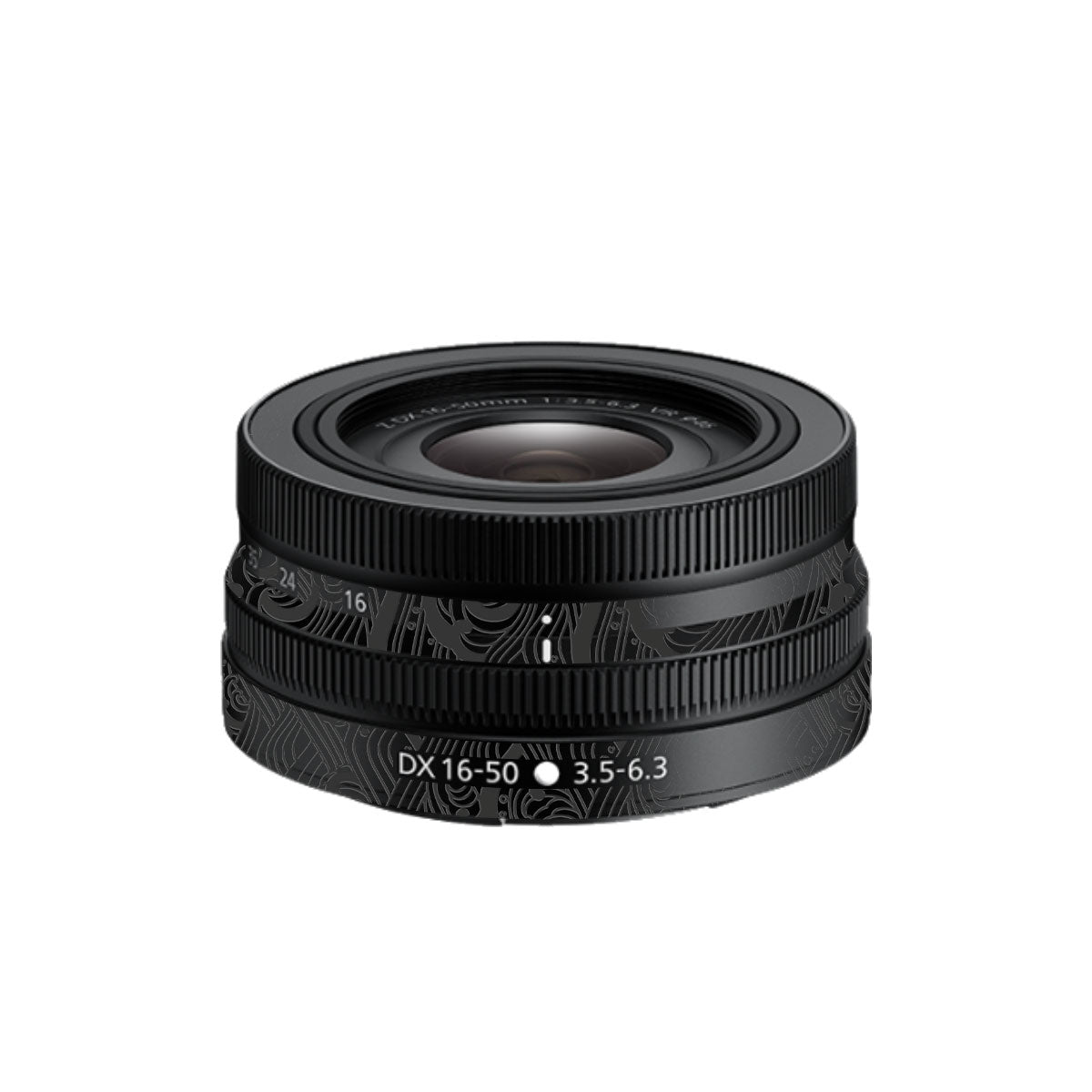 Textured Matte Charcoal Nikon Nikkor Z DX 16-50mm F/3.5-6.3 VR Camera Lens Skin