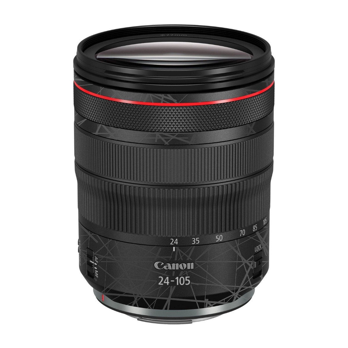 Textured Matte Graphite Canon EF 24-105mm F/4 L IS Macro USM Camera Lens Skin