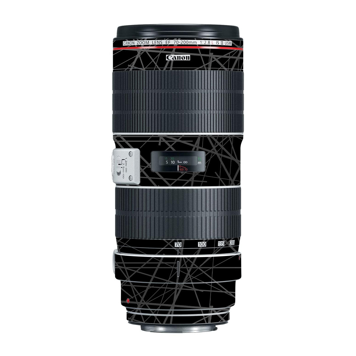 Textured Matte Graphite Canon EF 70-200mm F/2.8L IS III USM Camera Lens Skin