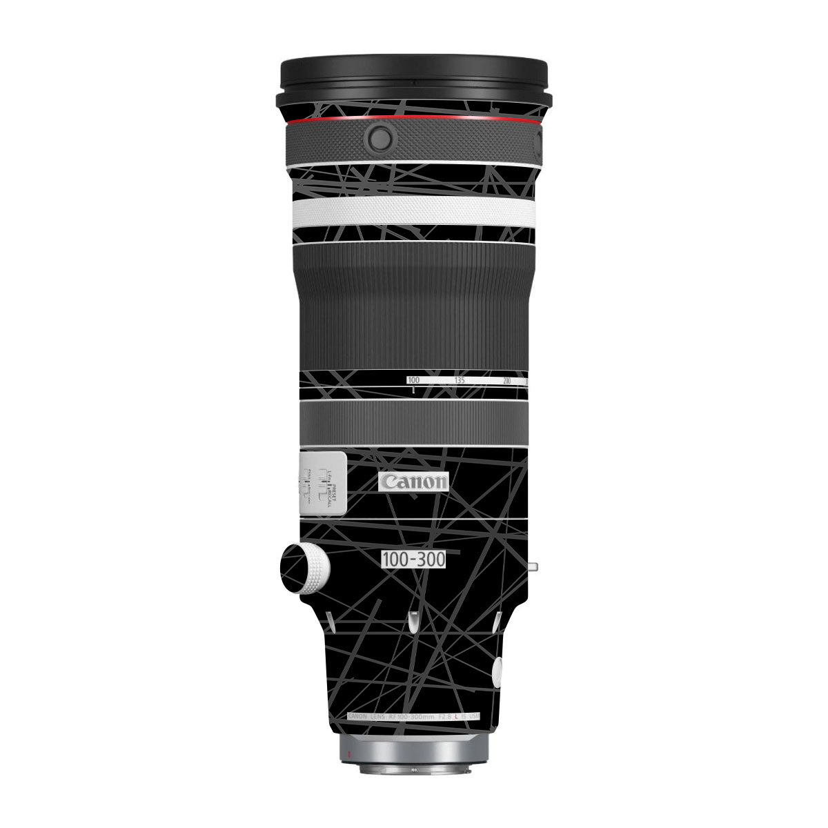 Textured Matte Graphite Canon RF 100-300mm F/2.8 L IS USM Camera Lens Skin