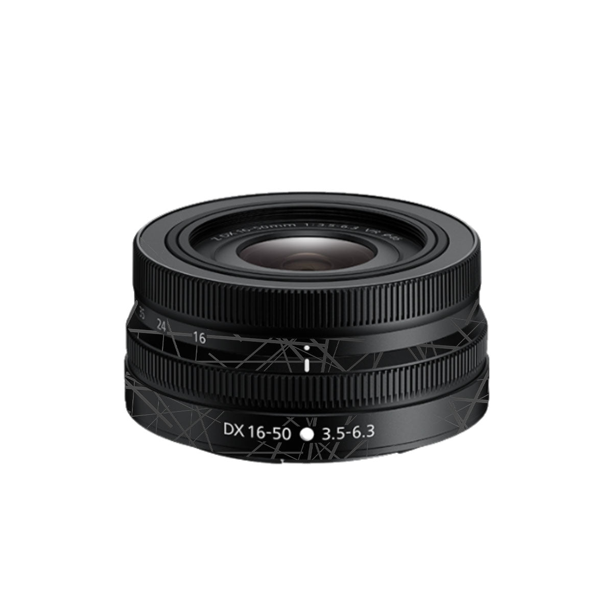 Textured Matte Graphite Nikon Nikkor Z DX 16-50mm F/3.5-6.3 VR Camera Lens Skin