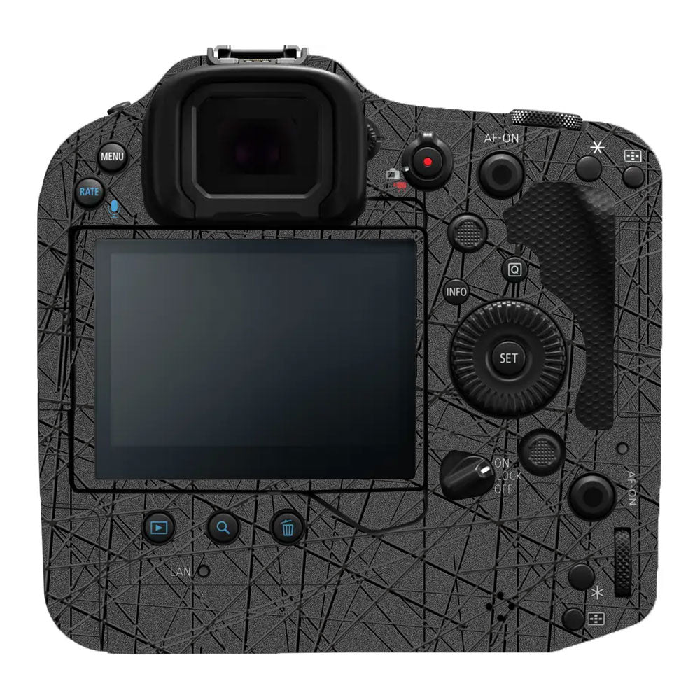 Textured Metallic Steel Grain Canon EOS R3 Camera Skin
