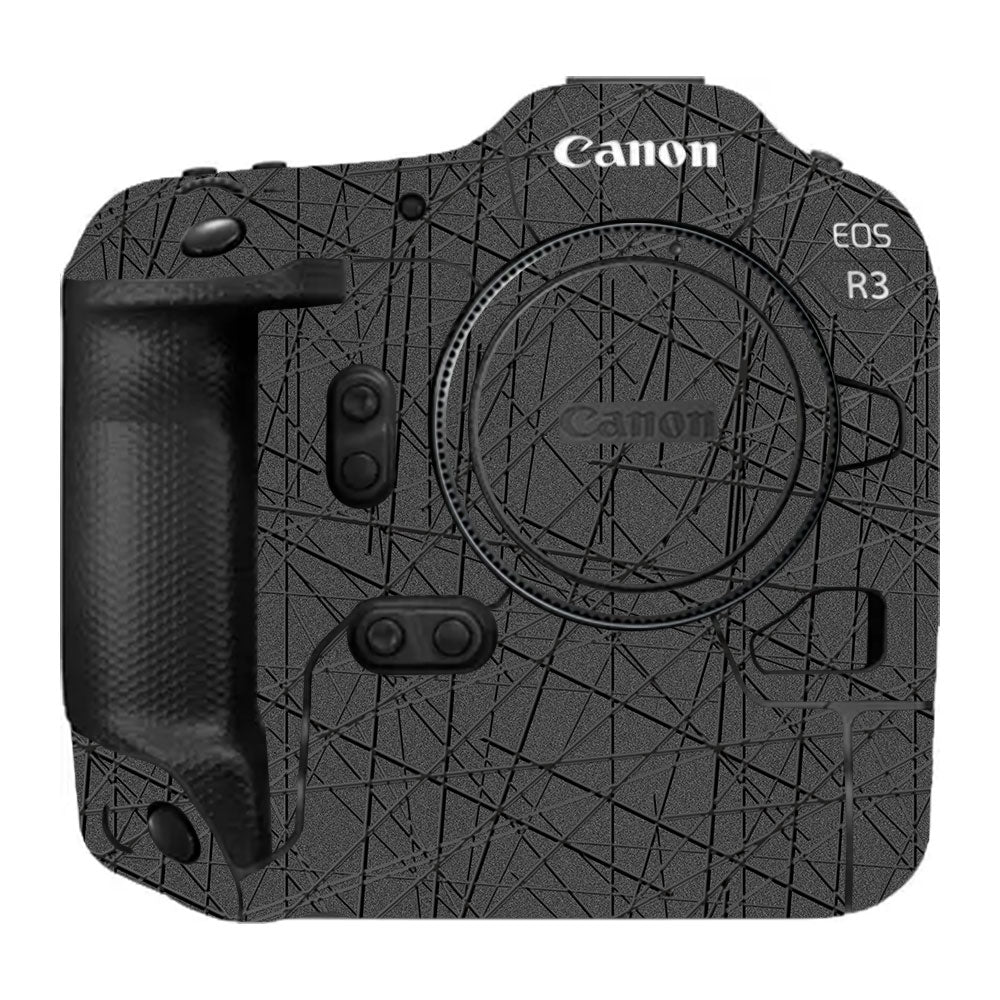 Textured Metallic Steel Grain Canon EOS R3 Camera Skin