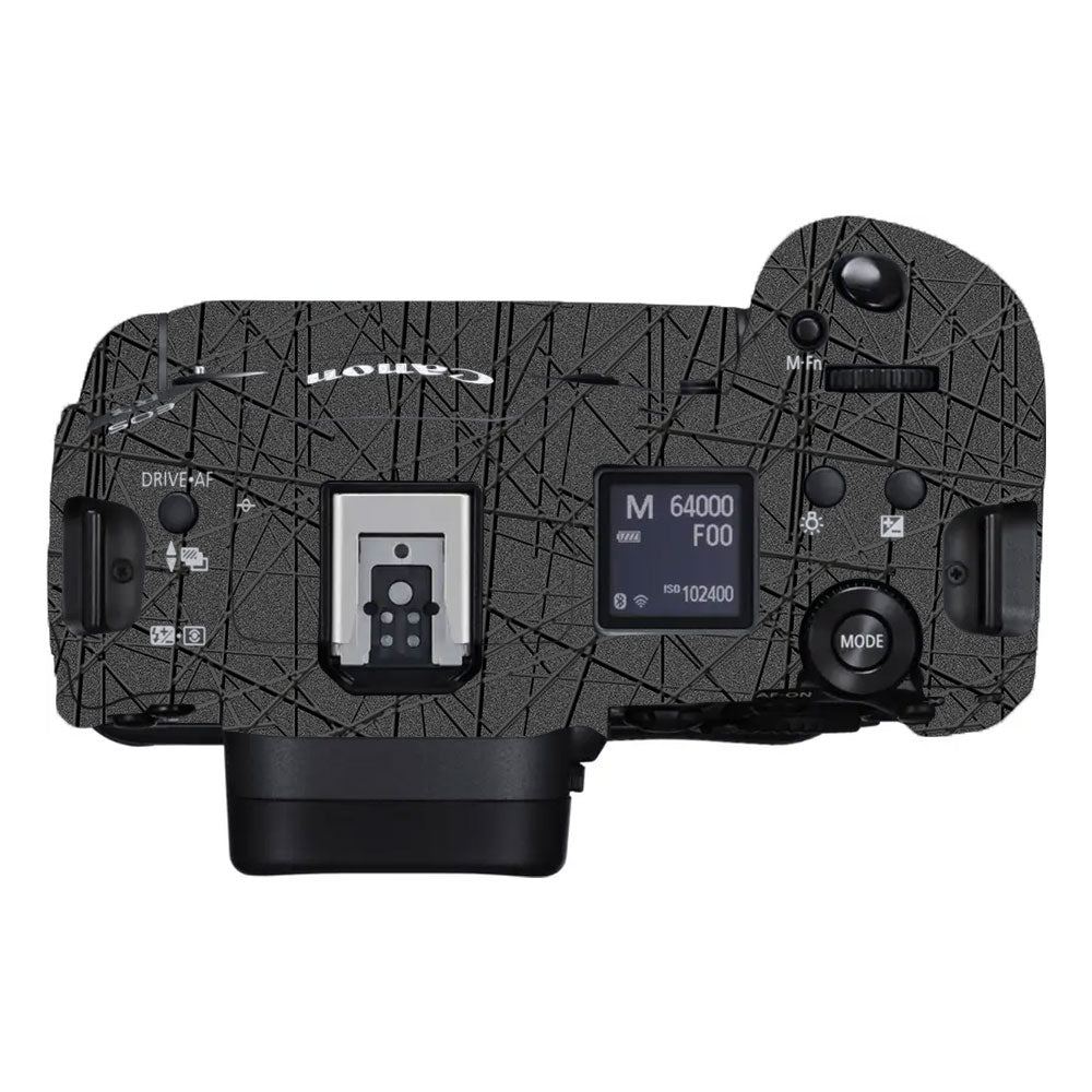 Textured Metallic Steel Grain Canon EOS R3 Camera Skin