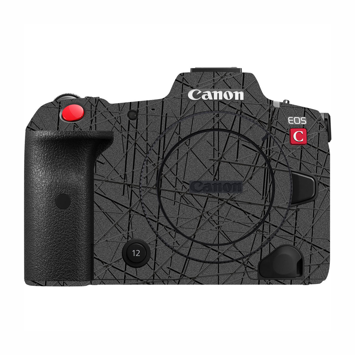 Textured Metallic Steel Grain Canon EOS R5 C Camera Skin