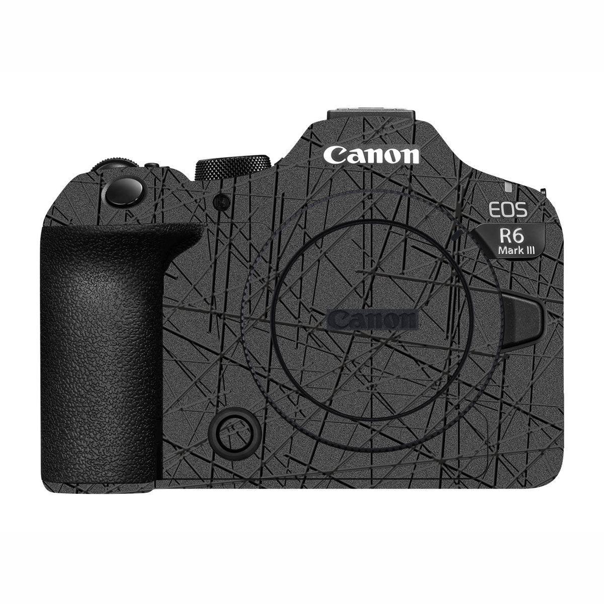 Textured Metallic Steel Grain Canon R6 Mark III Camera Skin