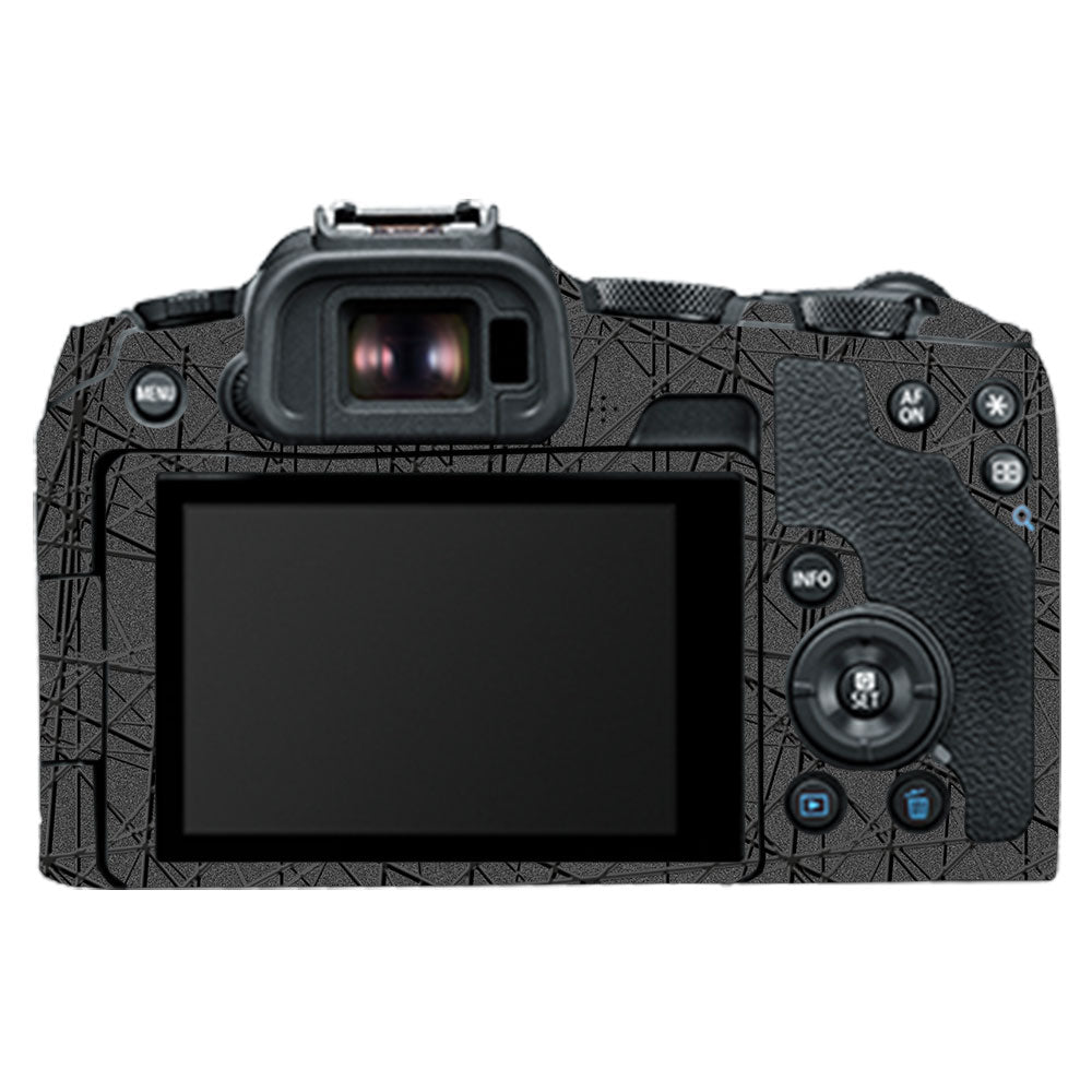 Textured Metallic Steel Grain Canon EOS R8 Camera Skin
