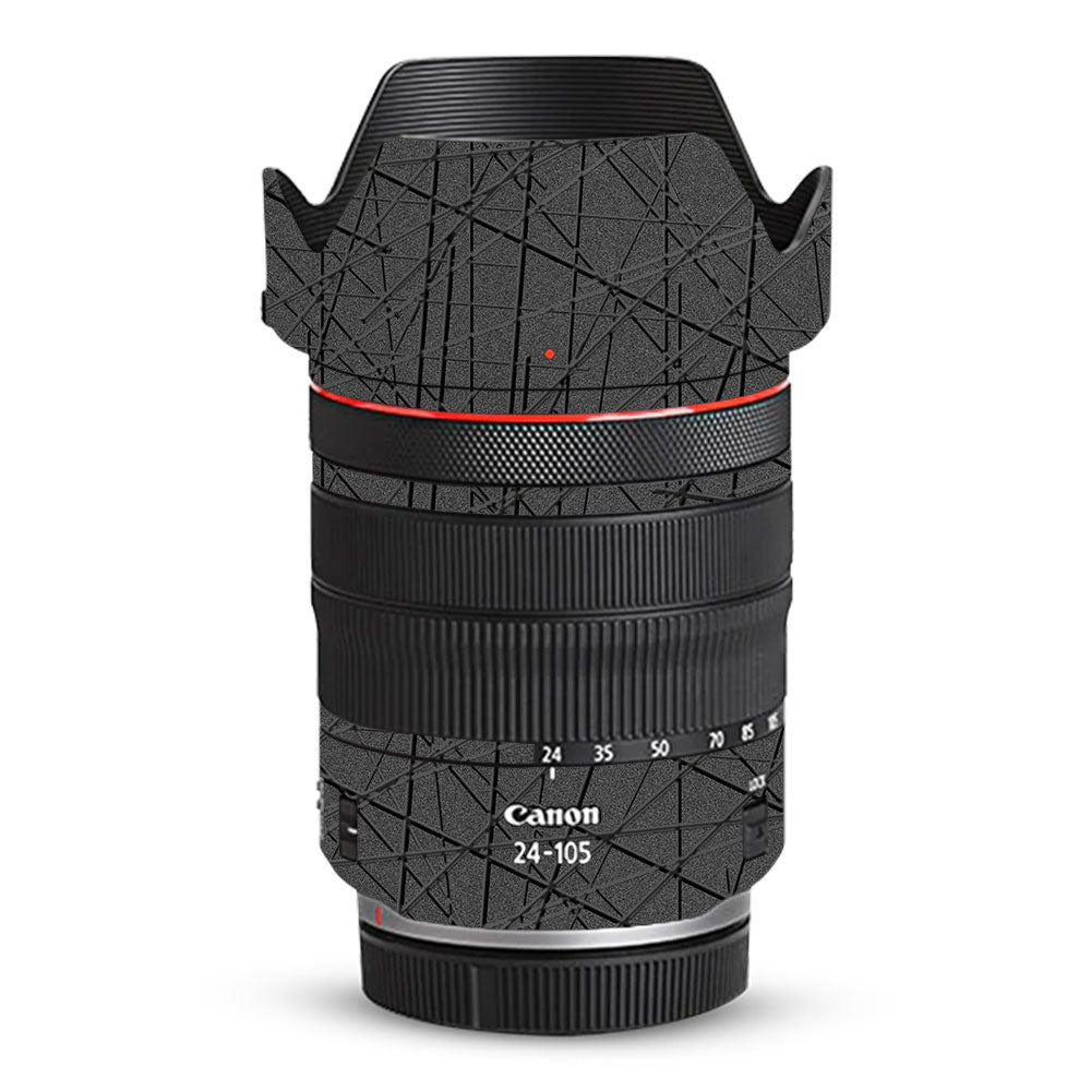 Textured Metallic Steel Grain Canon RF 24–105mm f/4L IS USM Camera Lens Skin