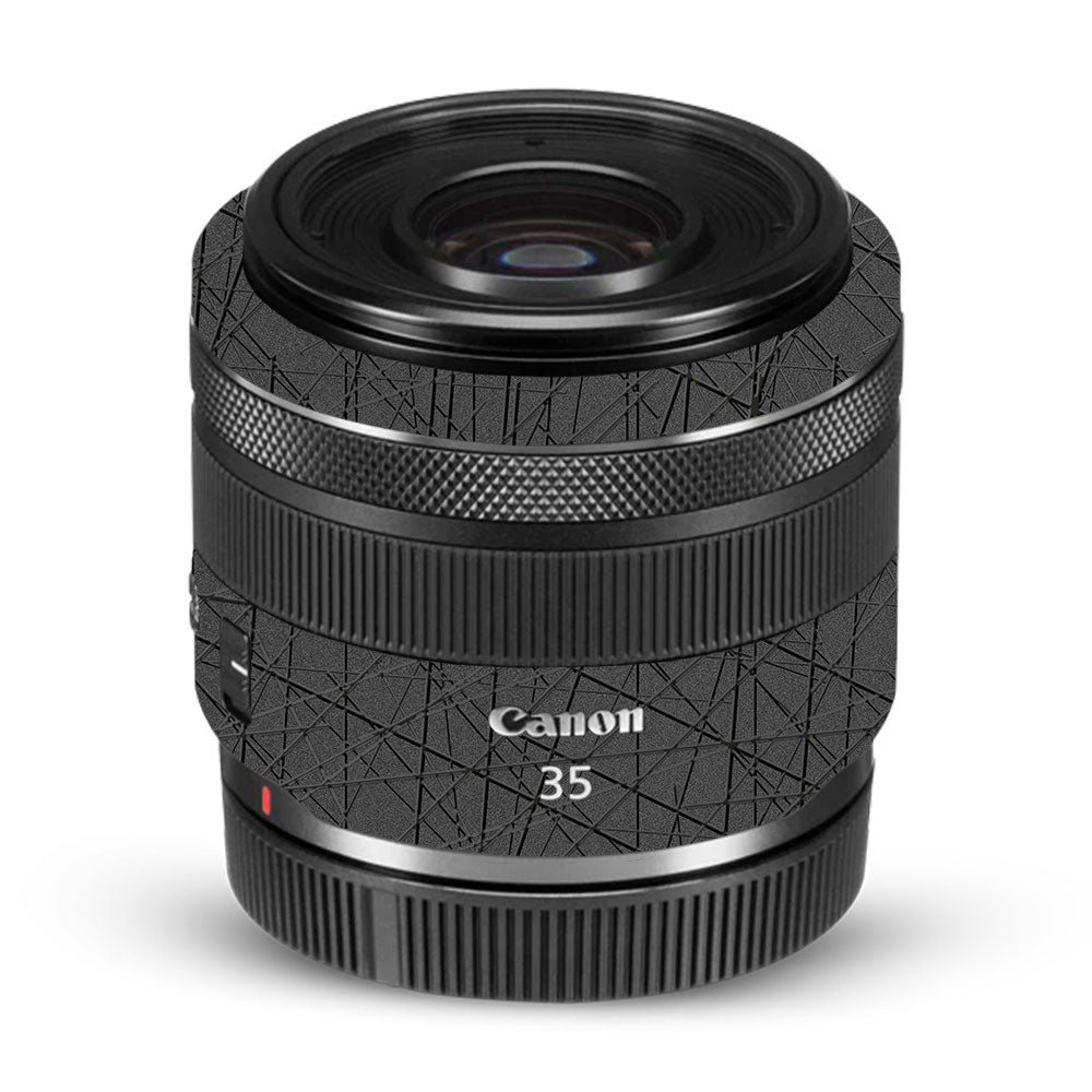 Textured Metallic Steel Grain Canon RF 35mm f/1.8 IS Macro STM Camera Lens Skin