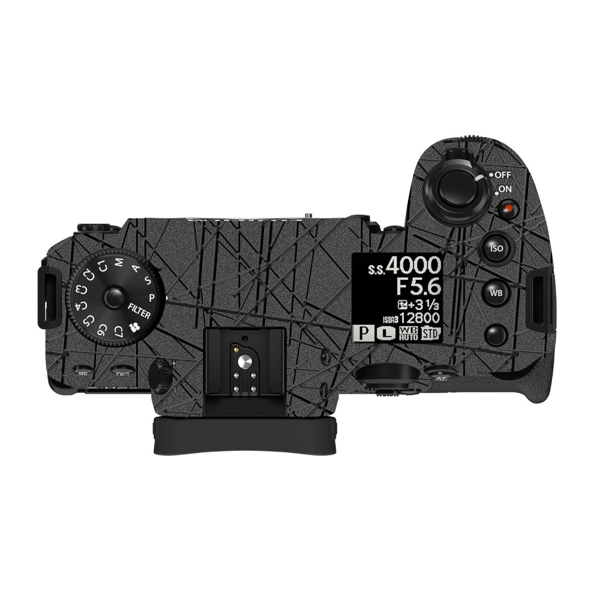 Textured Metallic Steel Grain Fujifilm X-H2S Camera Skin