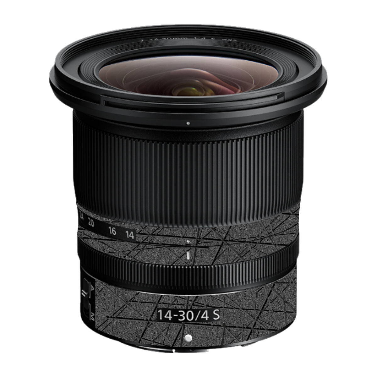 Textured Metallic Steel Grain Nikon Nikkor Z 14-30mm F/4 S Camera Lens Skin