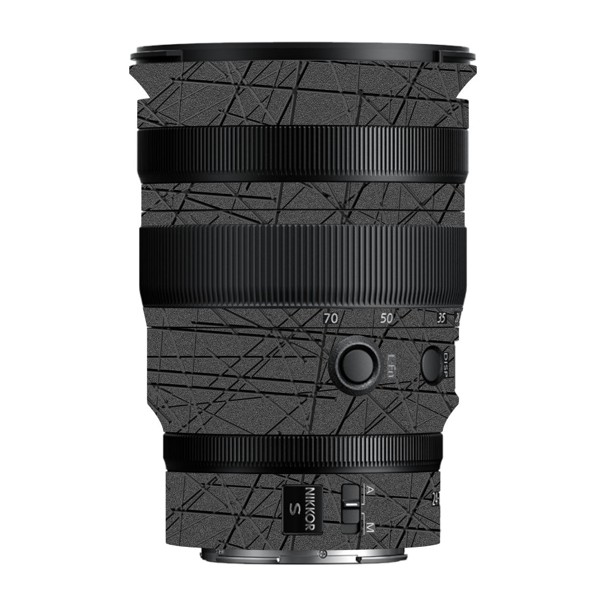 Textured Metallic Steel Grain Nikon Nikkor Z 24-70MM F/2.8 S Camera Lens Skin