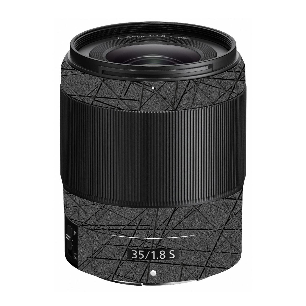 Textured Metallic Steel Grain Nikon Nikkor Z 35mm F/1.8 S Camera Lens Skin