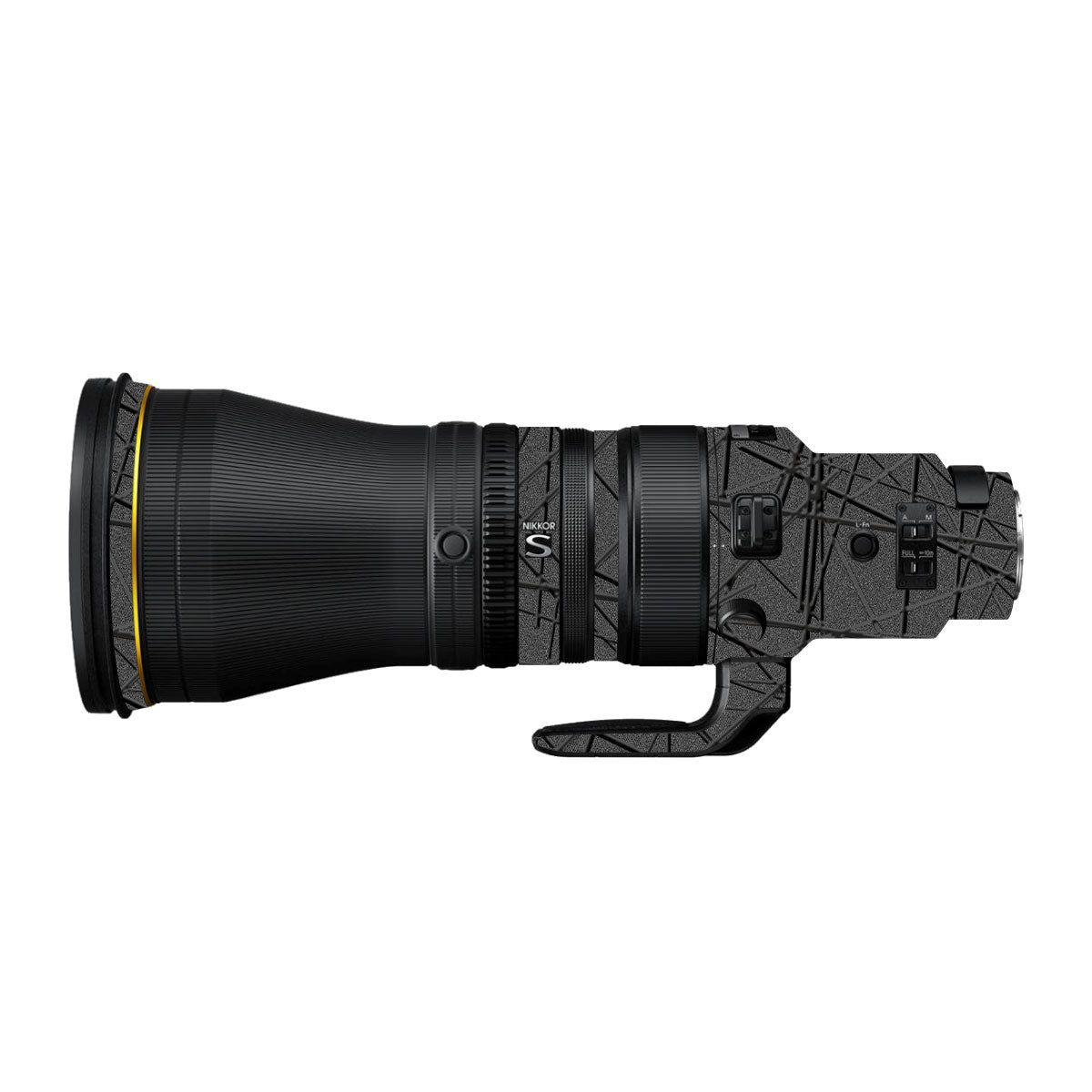 Textured Metallic Steel Grain Nikon Nikkor Z 600mm F/4 TC VR S Camera Lens Skin