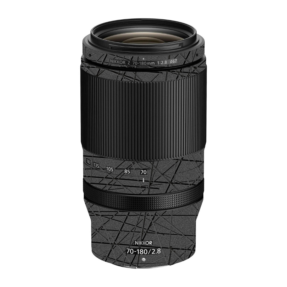 Textured Metallic Steel Grain Nikon Nikkor Z 70-180mm F/2.8 Camera Lens Skin