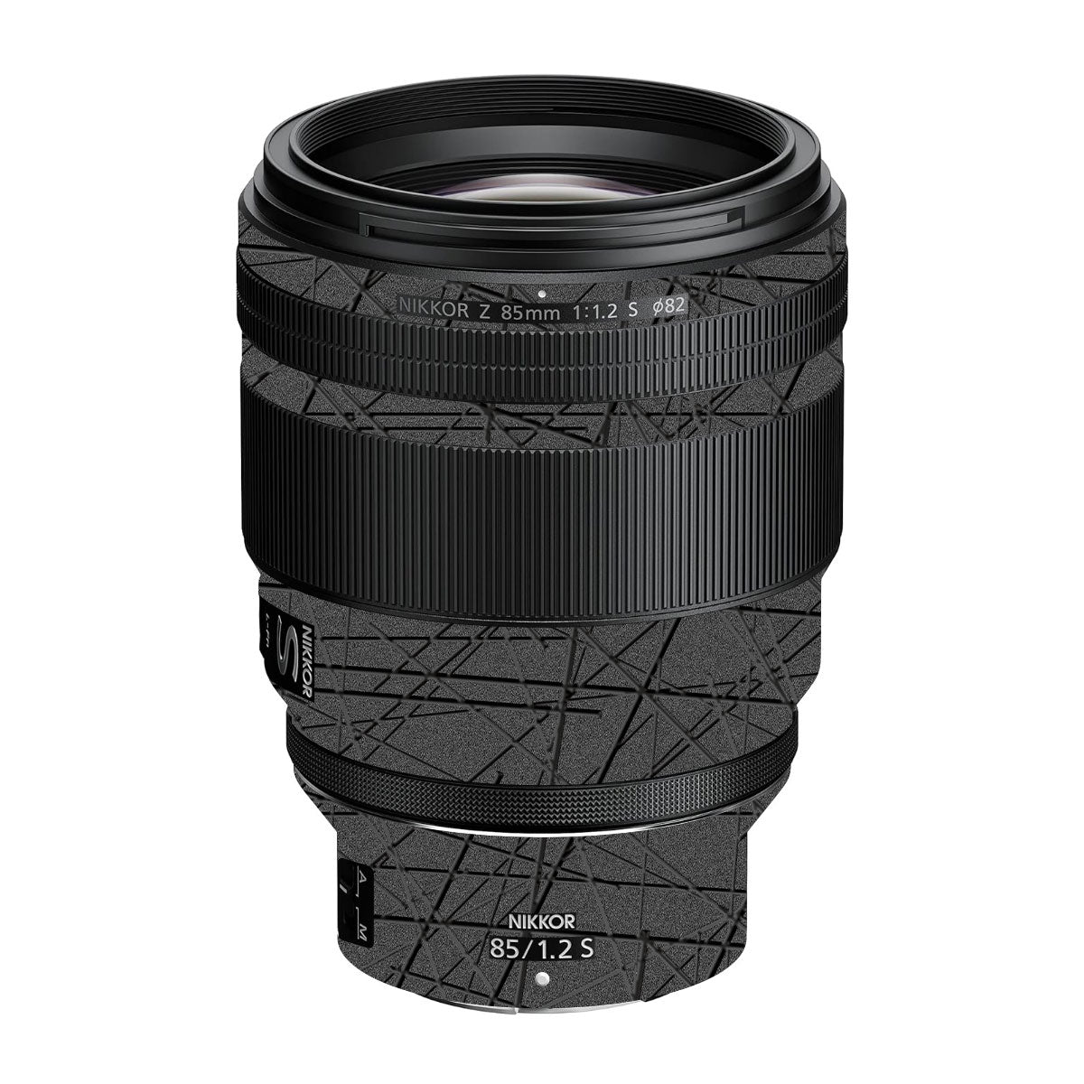 Textured Metallic Steel Grain Nikon Nikkor Z 85mm F/1.2 S Camera Lens Skin