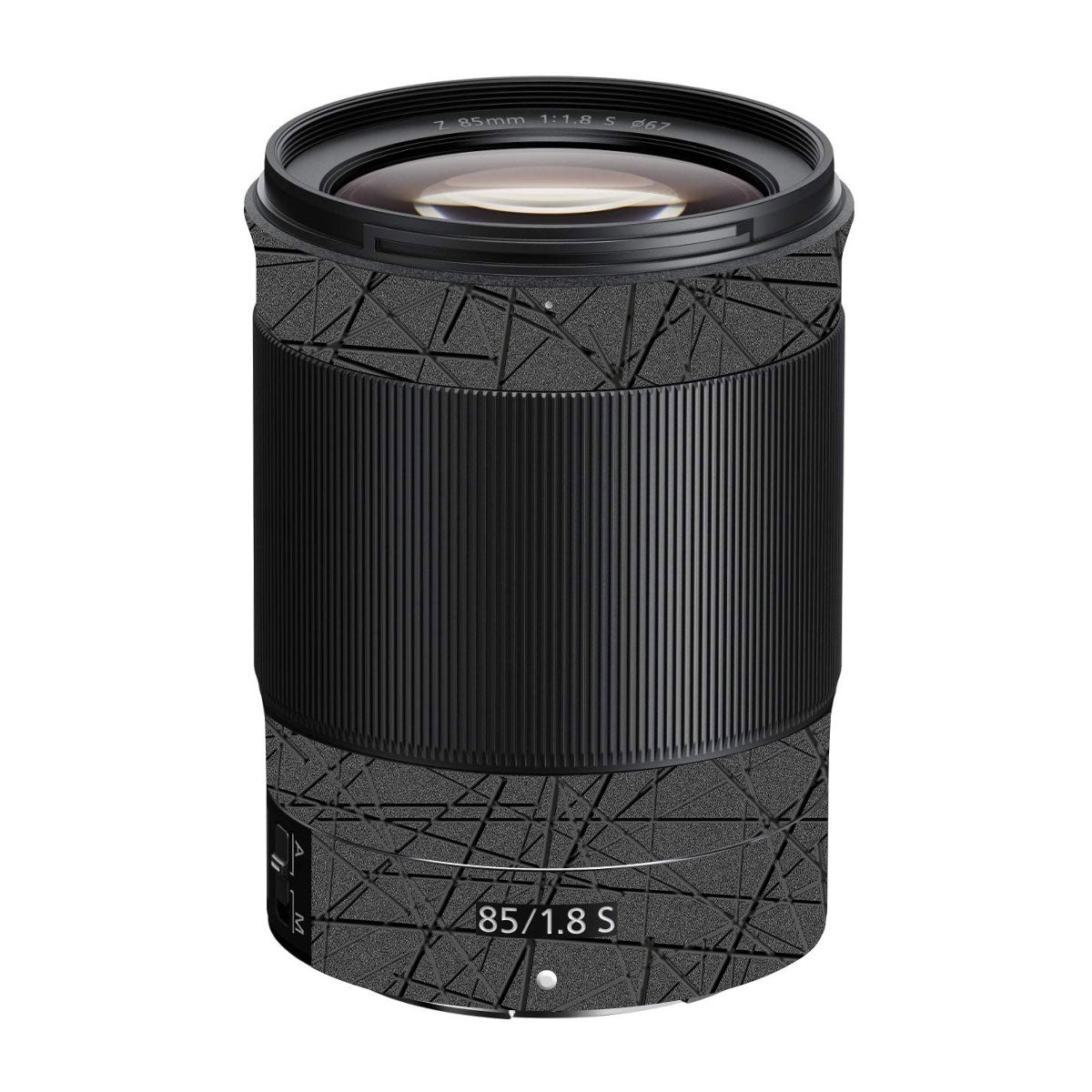 Textured Metallic Steel Grain Nikon Nikkor Z 85mm F/1.8 S Camera Lens Skin