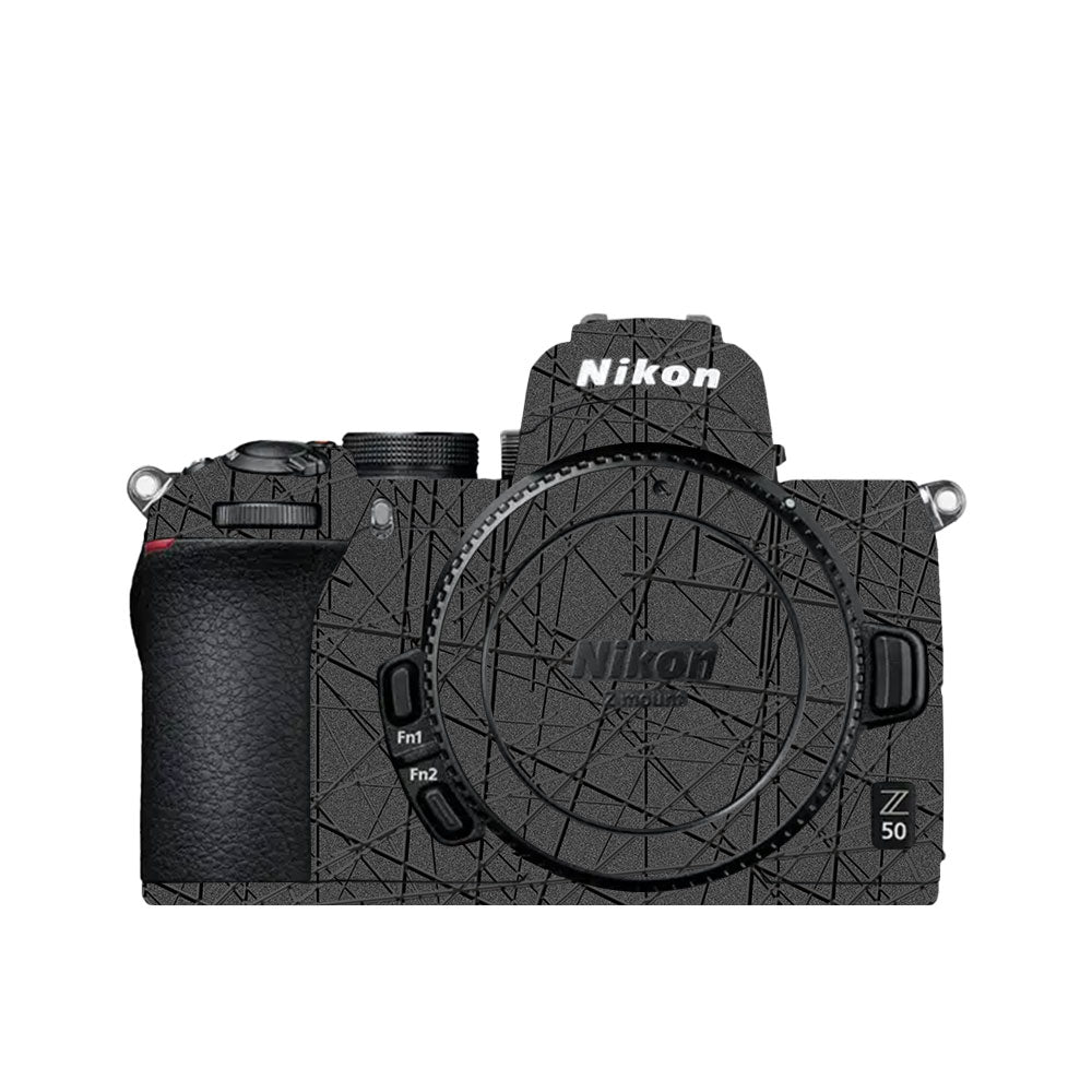 Textured Metallic Steel Grain Nikon Z50 Camera Skin