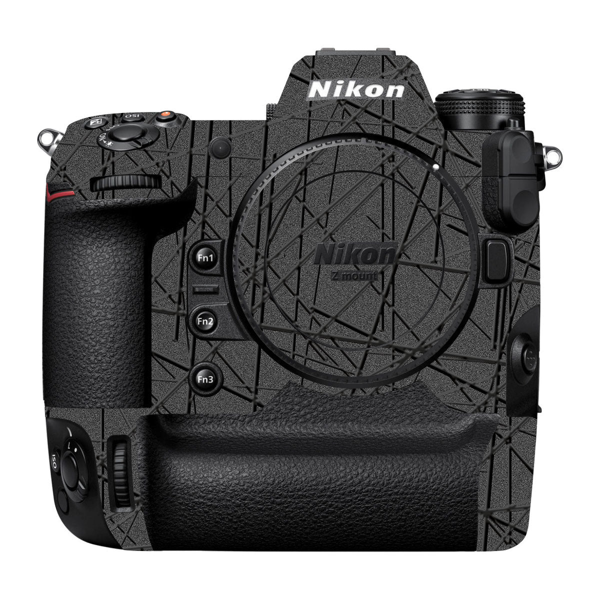 Textured Metallic Steel Grain Nikon Z9 Camera Skin