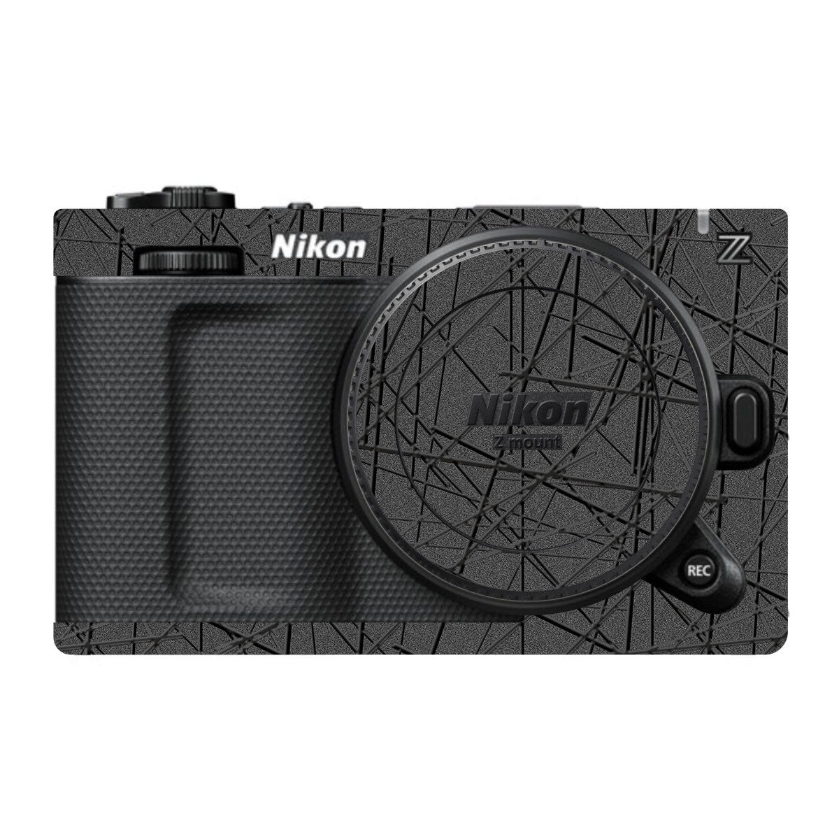 Textured Metallic Steel Grain Nikon ZR Camera Skin