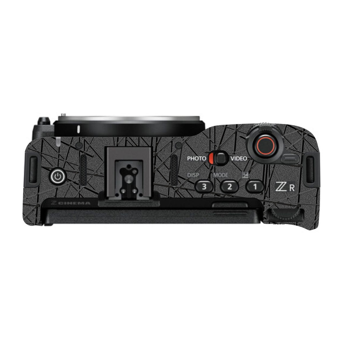 Textured Metallic Steel Grain Nikon ZR Camera Skin