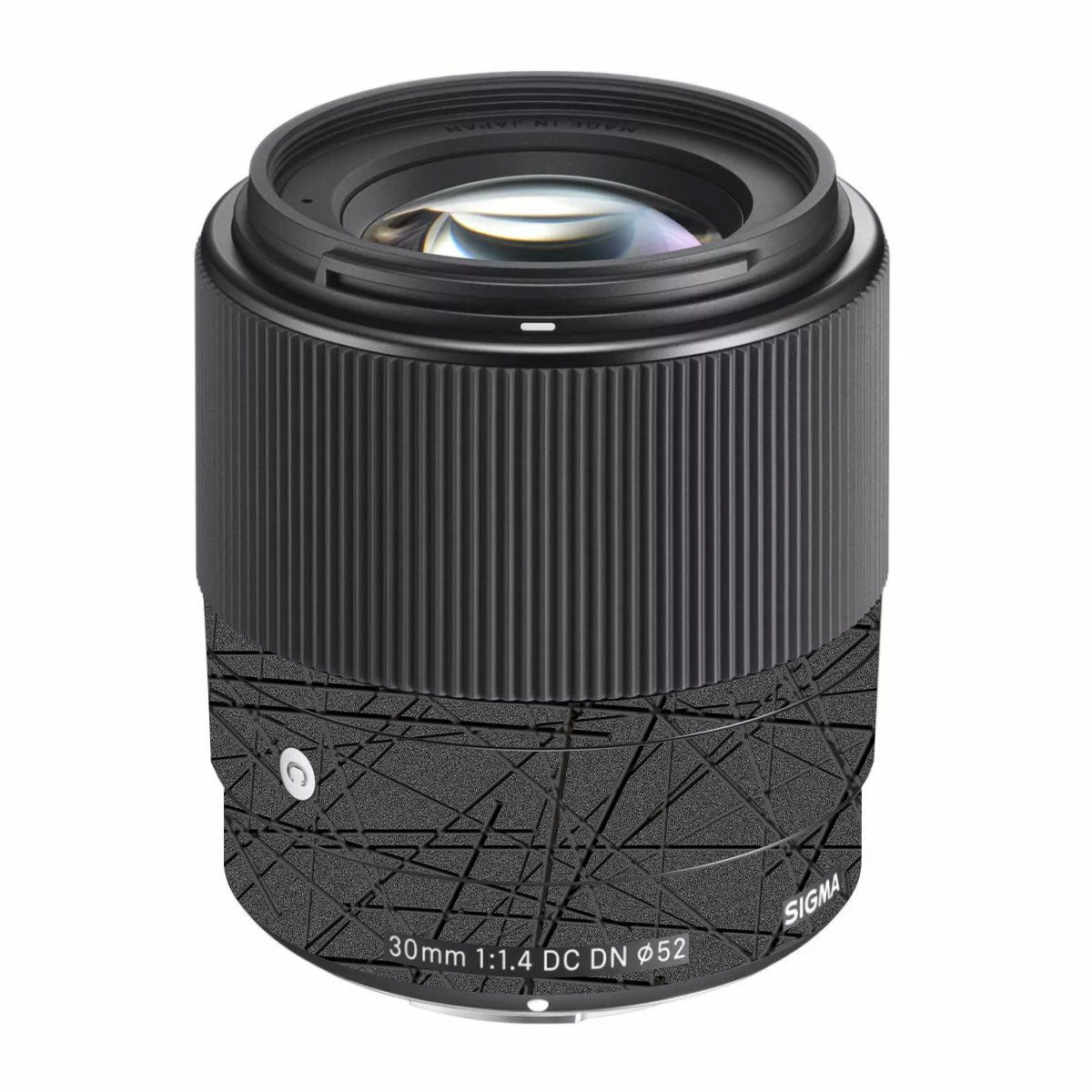 Textured Metallic Steel Grain Sigma 30mm F/1.4 DC DN Sony E Camera Lens Skin