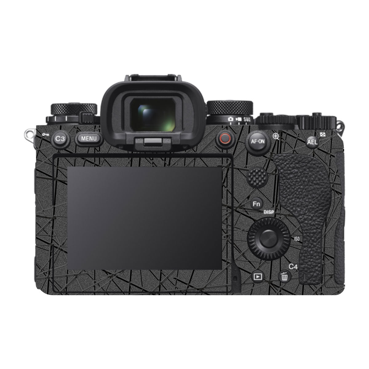 Textured Metallic Steel Grain Sony A1 Mark II Camera Skin