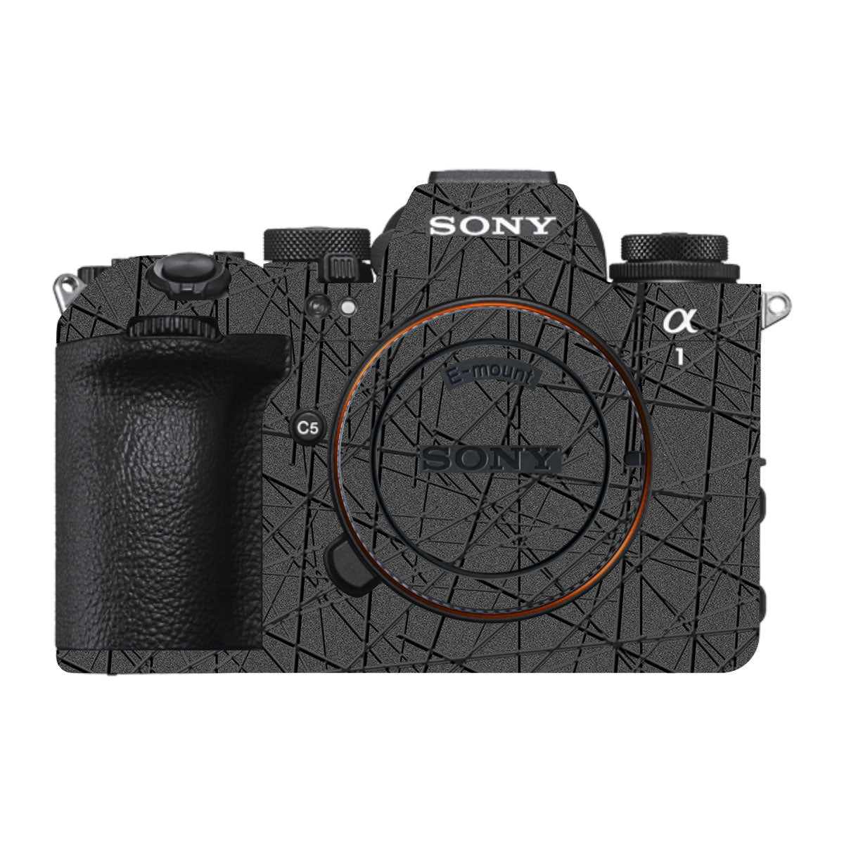 Textured Metallic Steel Grain Sony A1 Mark II Camera Skin
