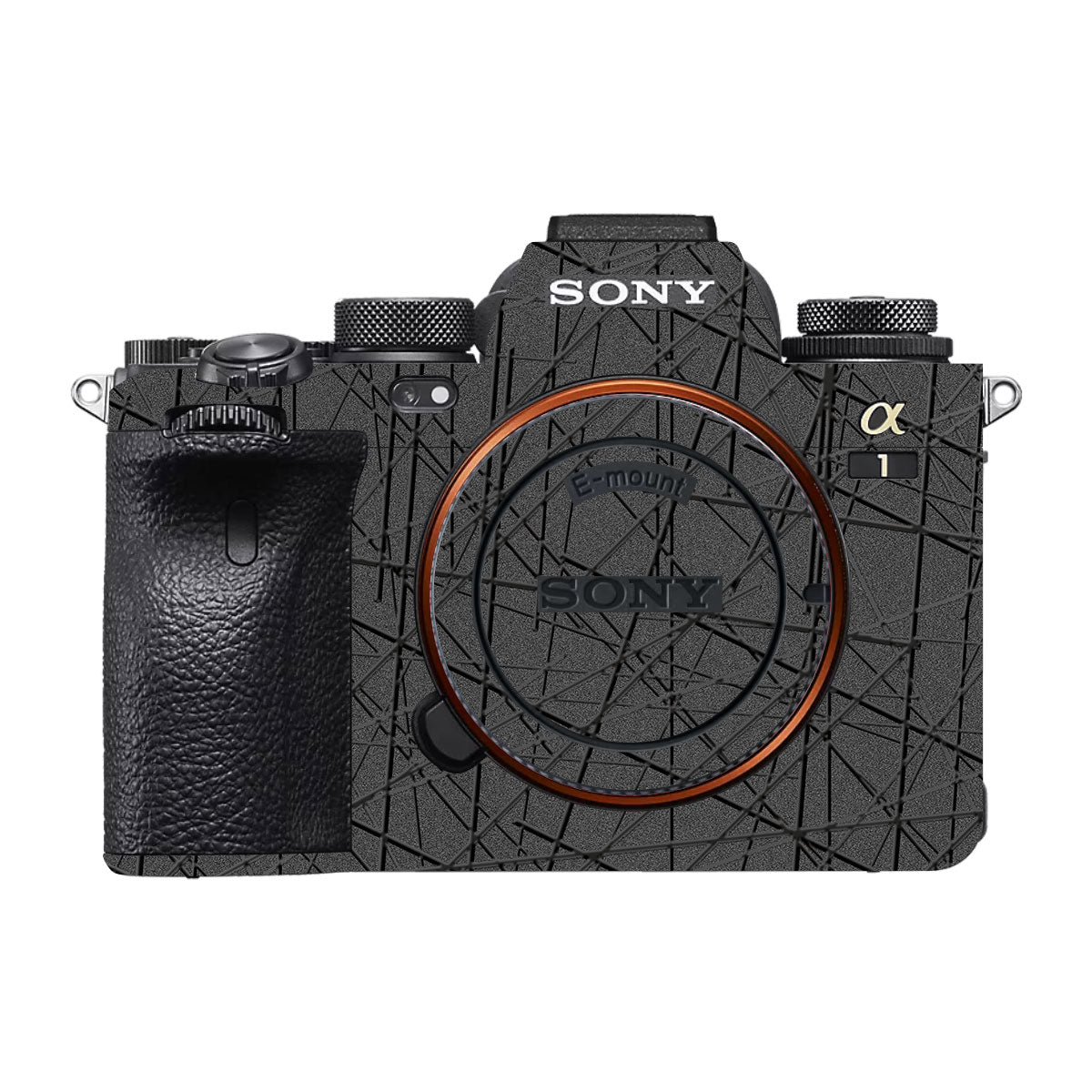 Textured Metallic Steel Grain Sony A1 Camera Skin
