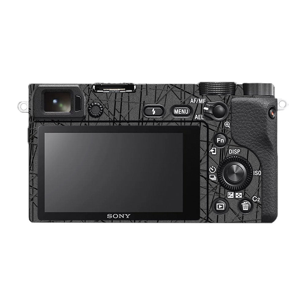 Textured Metallic Steel Grain Sony A6400 Camera Skin