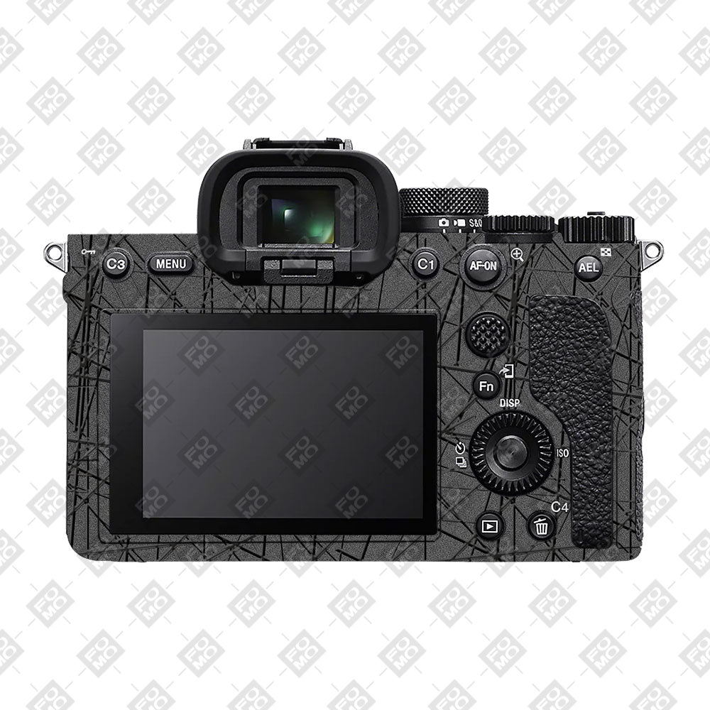Textured Metallic Steel Grain Sony A7MIV Camera Skin