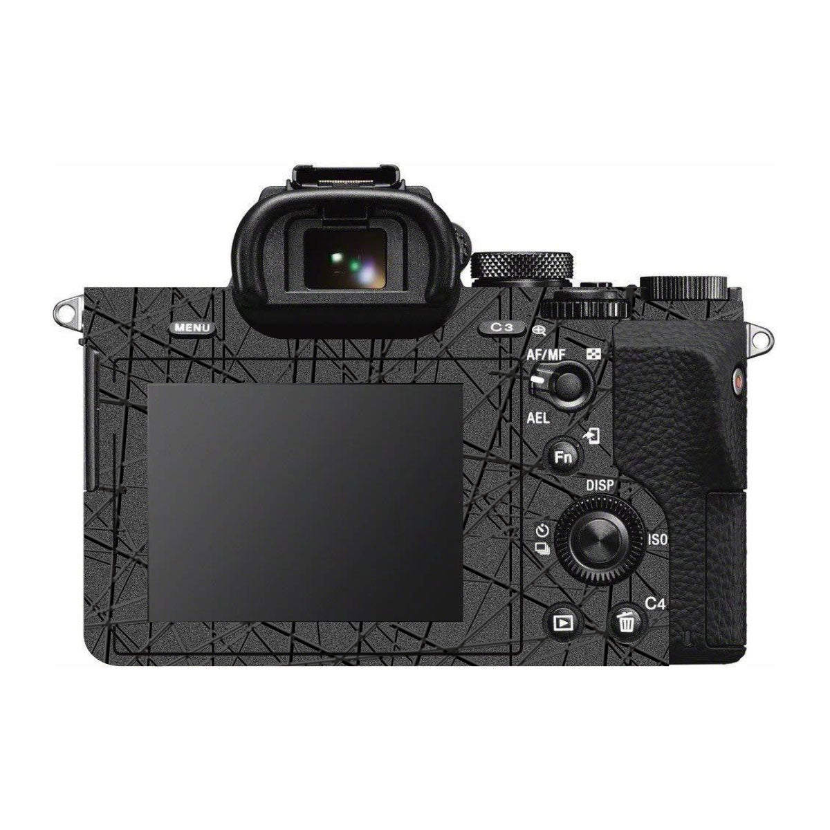 Textured Metallic Steel Grain Sony A7R II Camera Skin