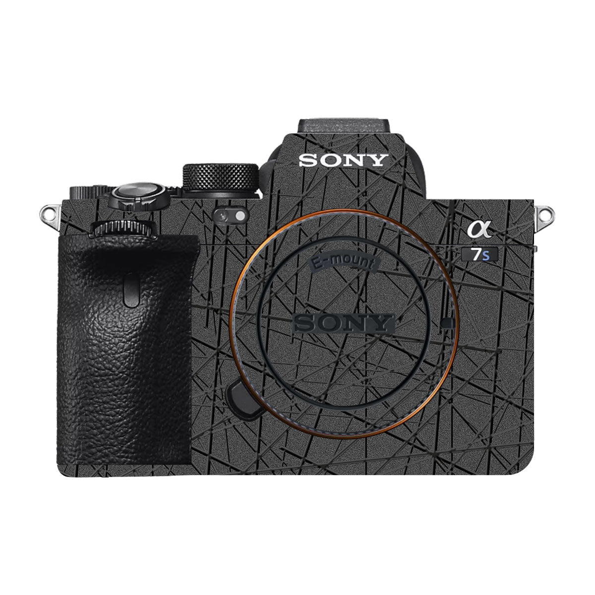 Textured Metallic Steel Grain Sony A7S II Camera Skins