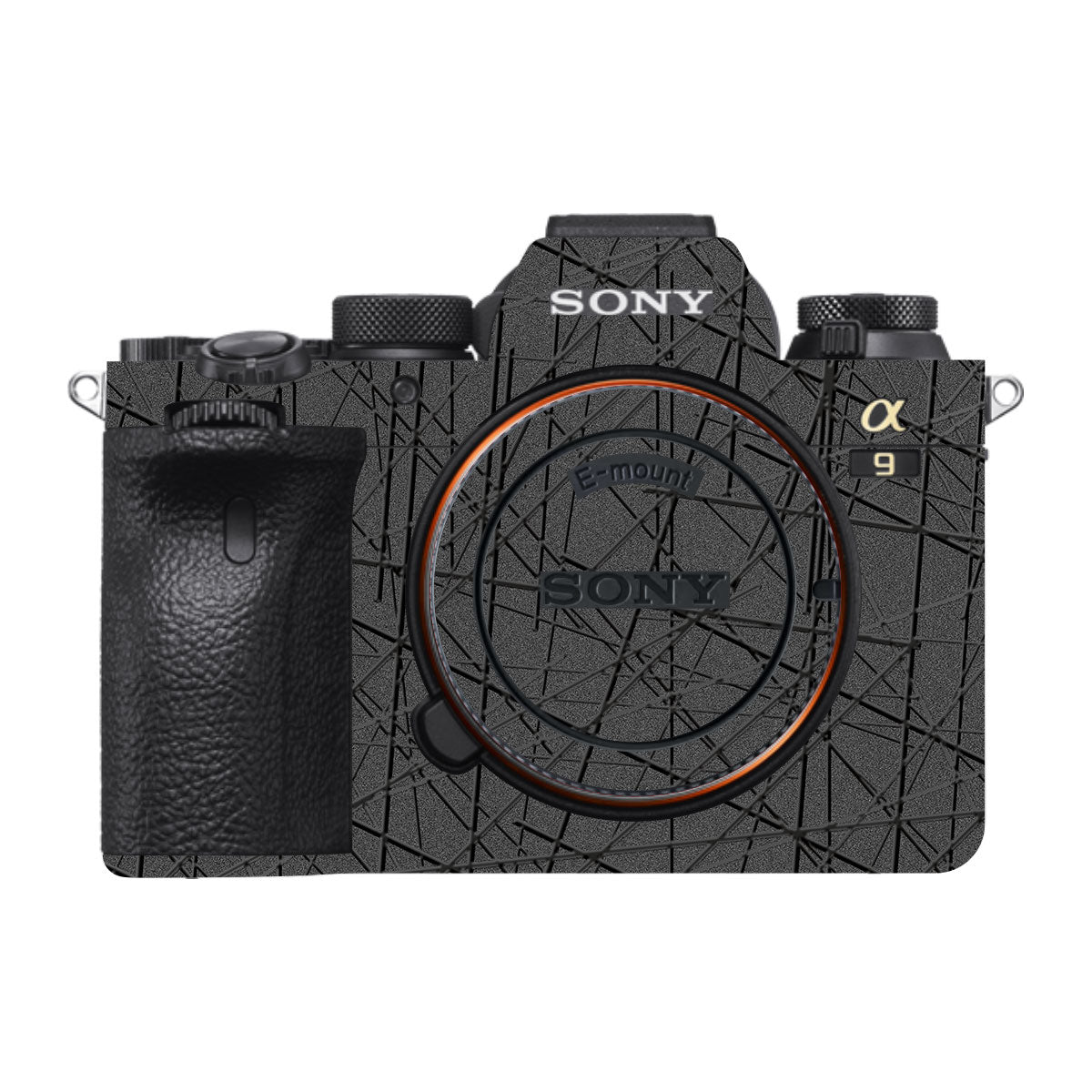 Textured Metallic Steel Grain Sony A9 Camera Skins