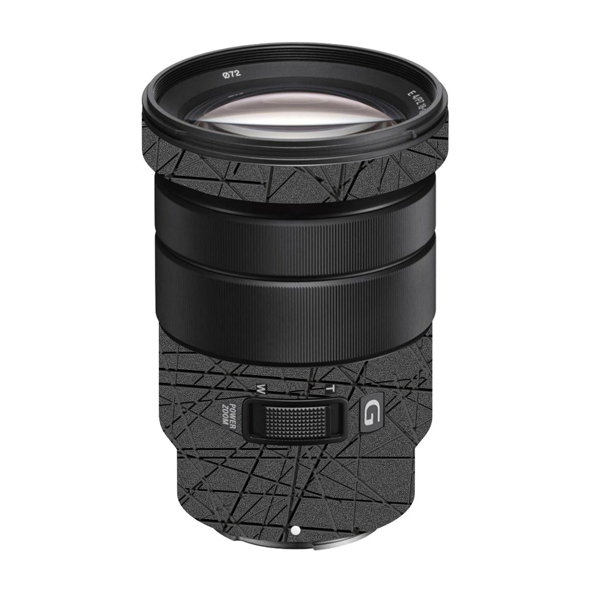 Textured Metallic Steel Grain Sony E 18-105mm F/4 Camera Lens Skin
