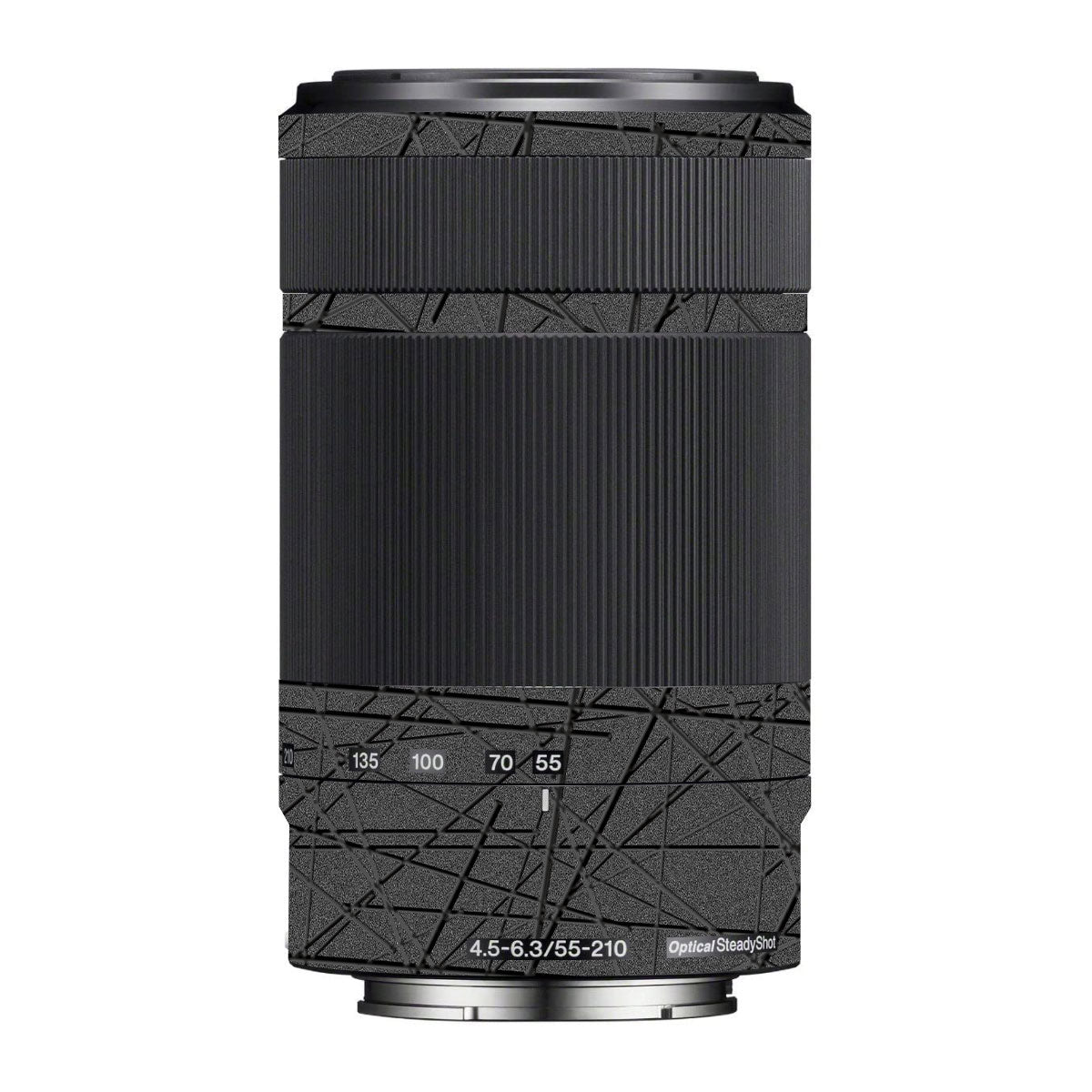 Textured Metallic Steel Grain Sony E 55-210mm F/4.5-6.3 OSS Camera Lens Skin