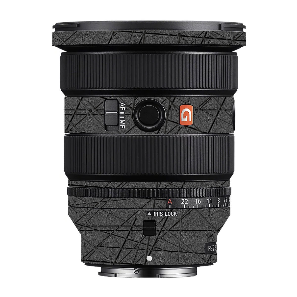 Textured Metallic Steel Grain Sony FE 16-35mm F/2.8 GM II Camera Lens Skin