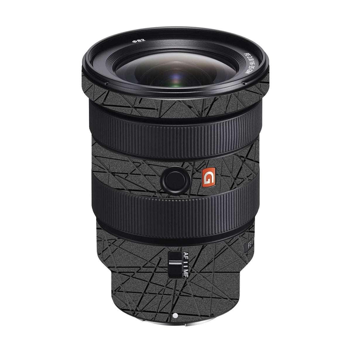 Textured Metallic Steel Grain Sony FE 16-35mm F/2.8 GM Camera Lens Skin