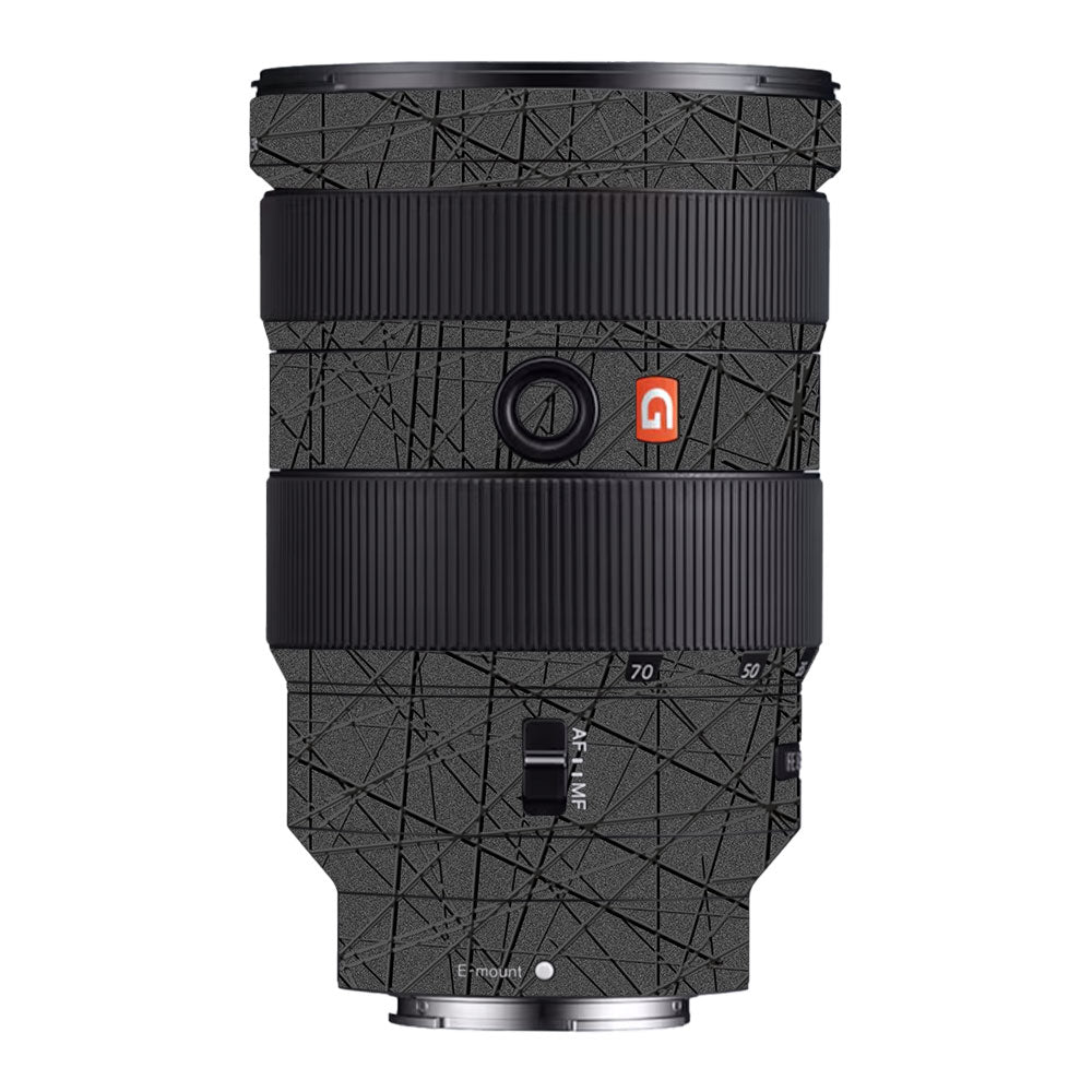 Textured Metallic Steel Grain Sony FE 24-70mm f/2.8 GM Camera Lens Skin