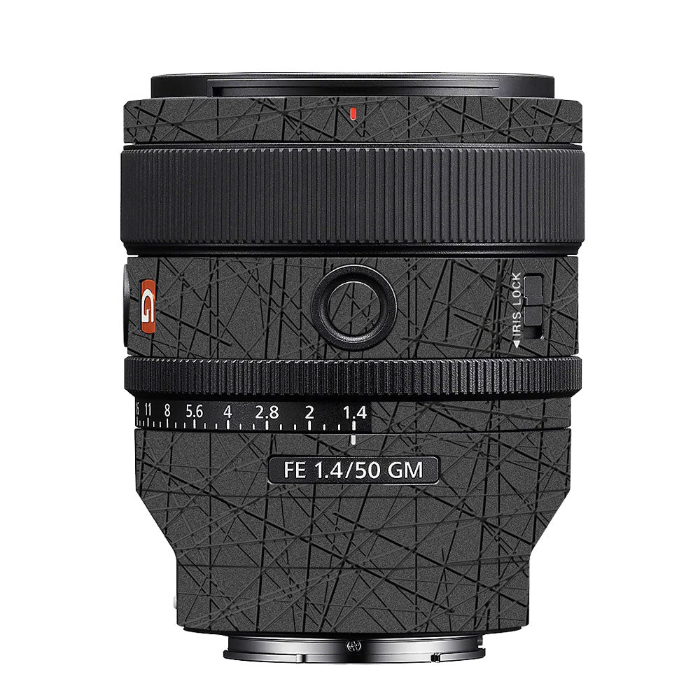 Textured Metallic Steel Grain Sony FE 50mm f/1.4 GM Camera Lens Skin