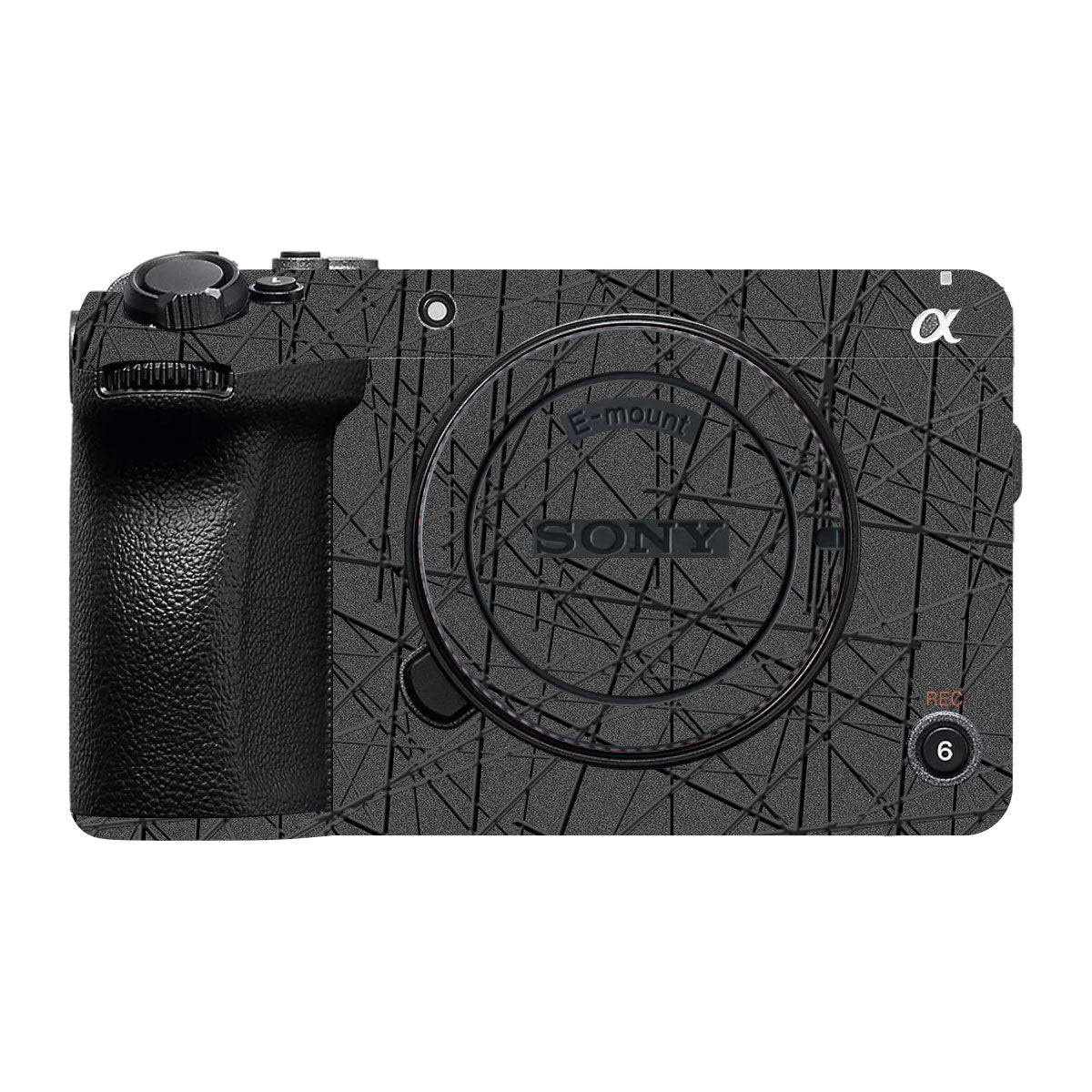 Textured Metallic Steel Grain Sony FX30 Camera Skin