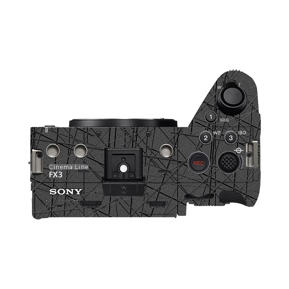 Textured Metallic Steel Grain Sony FX3 Camera Skin