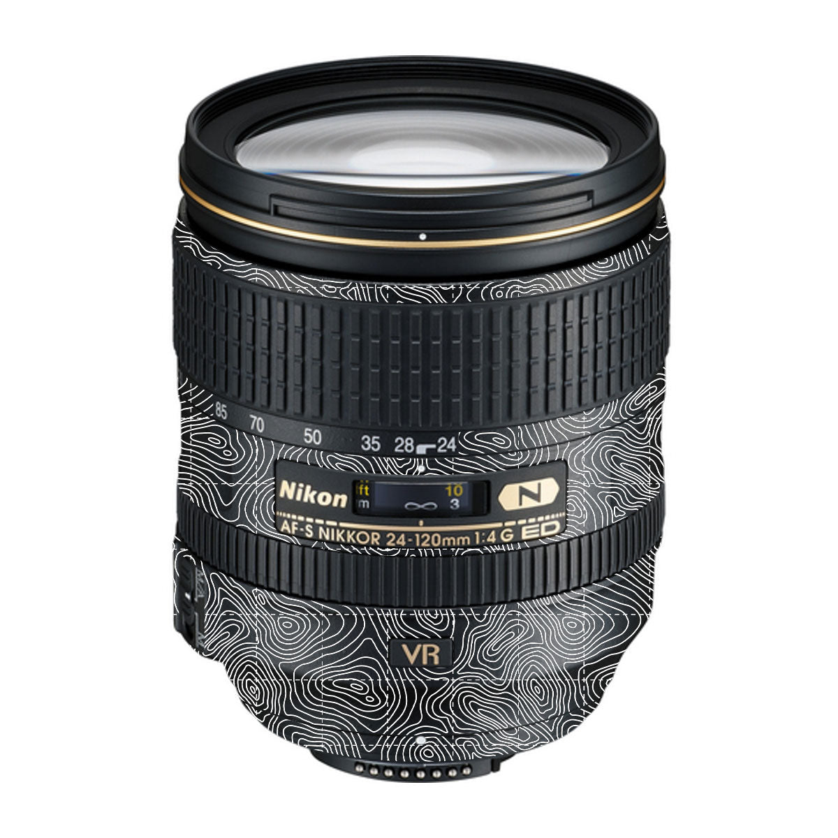 Textured Midnight Slate Nikon Nikkor AF-S 24-120mm F4 G ED VR Camera Lens Skin