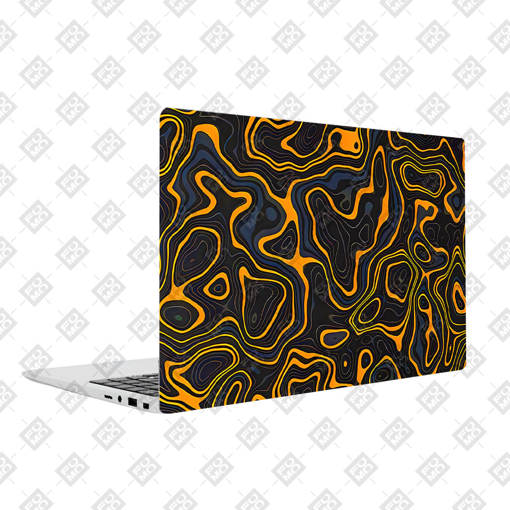 Amber Topographic Waves Samsung Galaxy Book 4 15.6 Laptop Skin