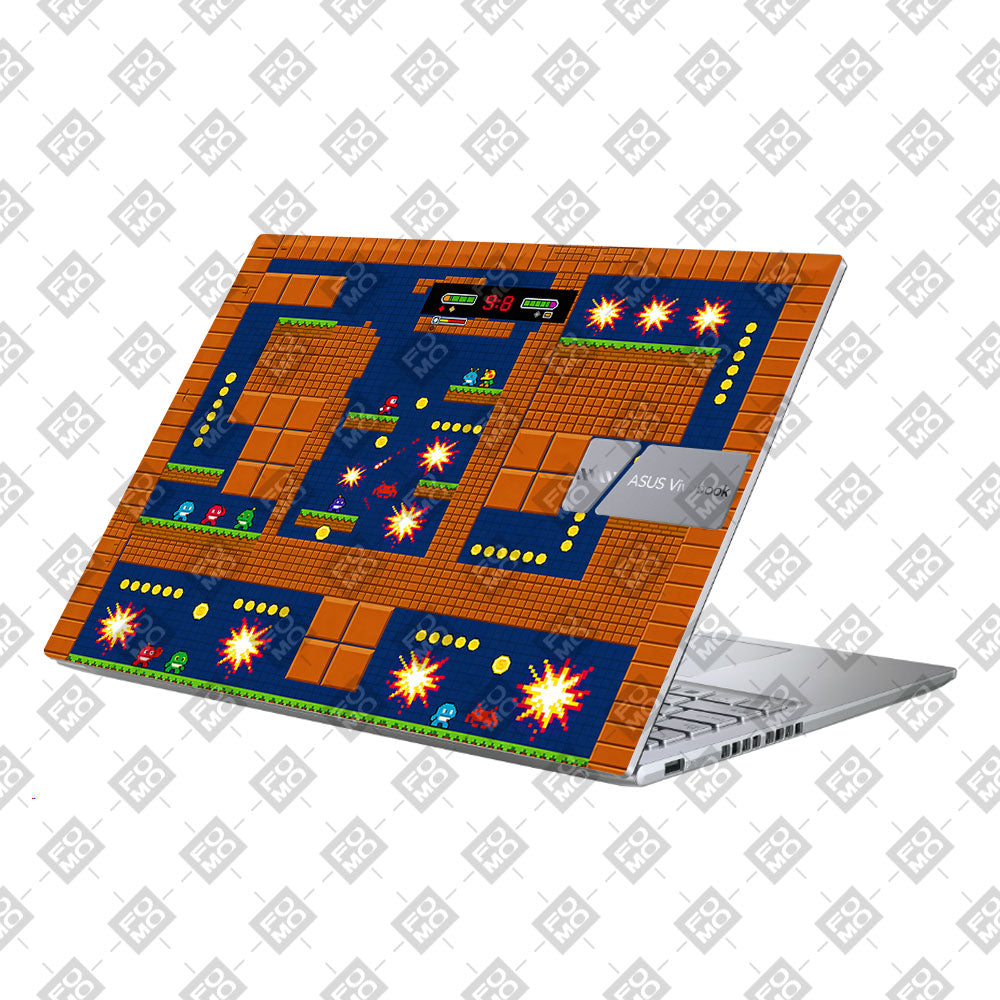 Pixelated Retro Arcade Asus Vivobook 16 X1605V 3D Laptop Skin