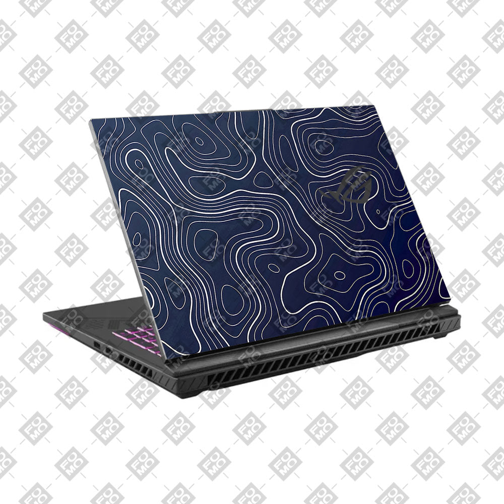 Fluid Lines Design Asus ROG Strix G16 G614 3D Laptop Skin