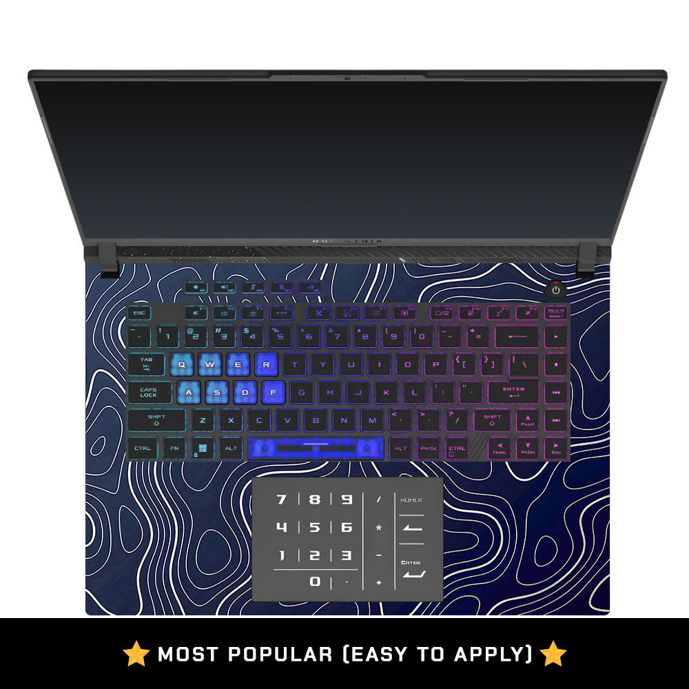 Fluid Lines Design Asus ROG Strix G16 G614 3D Laptop Skin