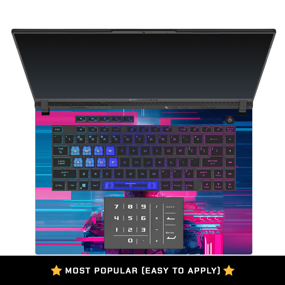 Glitch Spider Asus ROG Strix G16 G614 3D Laptop Skin