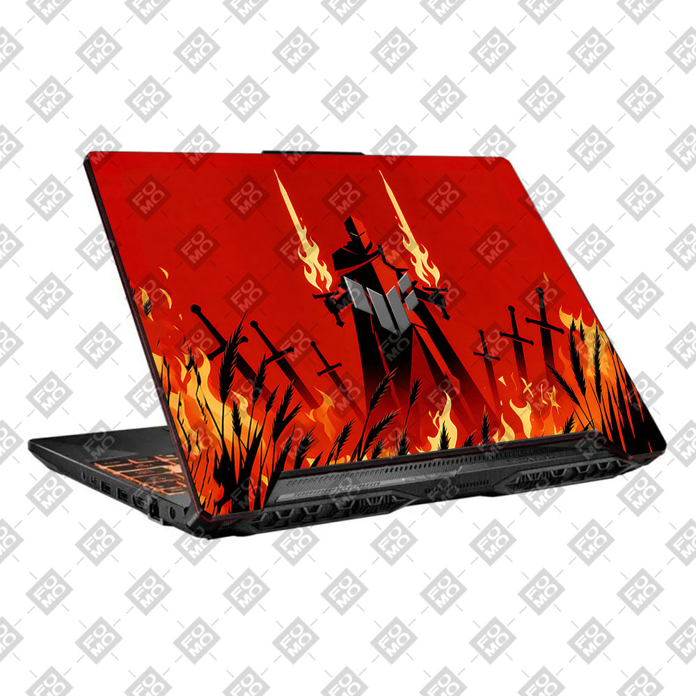 Knight of Flames Asus TUF F15 FX506 & A15 FA506 3D Laptop Skin